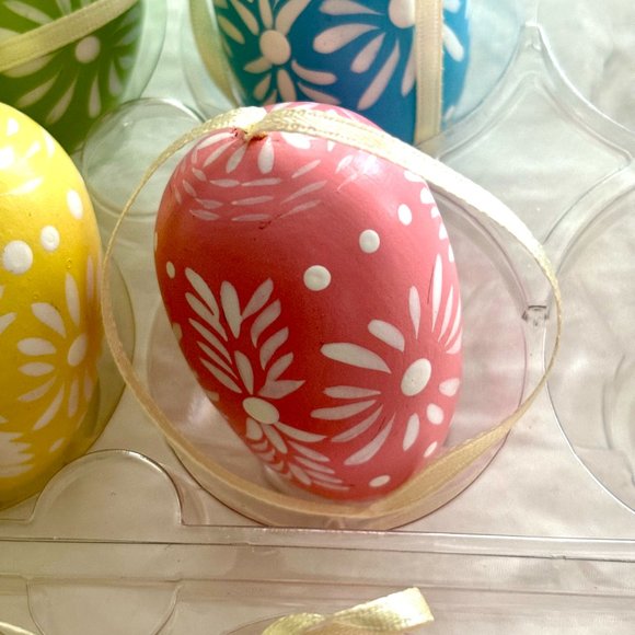 39 Assorted Hanging Easter Egg Ornaments Decorations Pastel Ribbon Spring - Picture 11 of 14